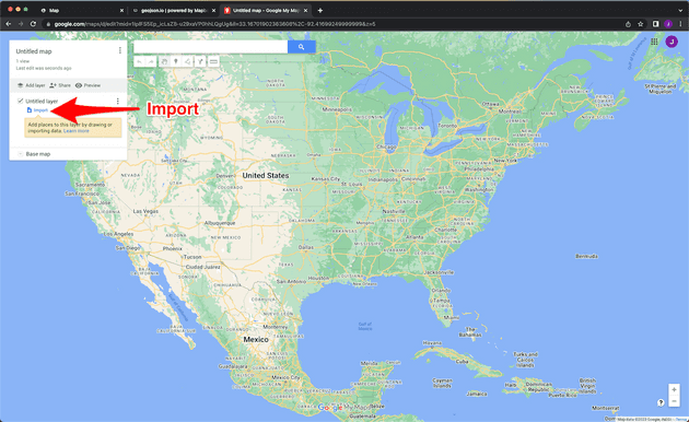 MyMaps Import
